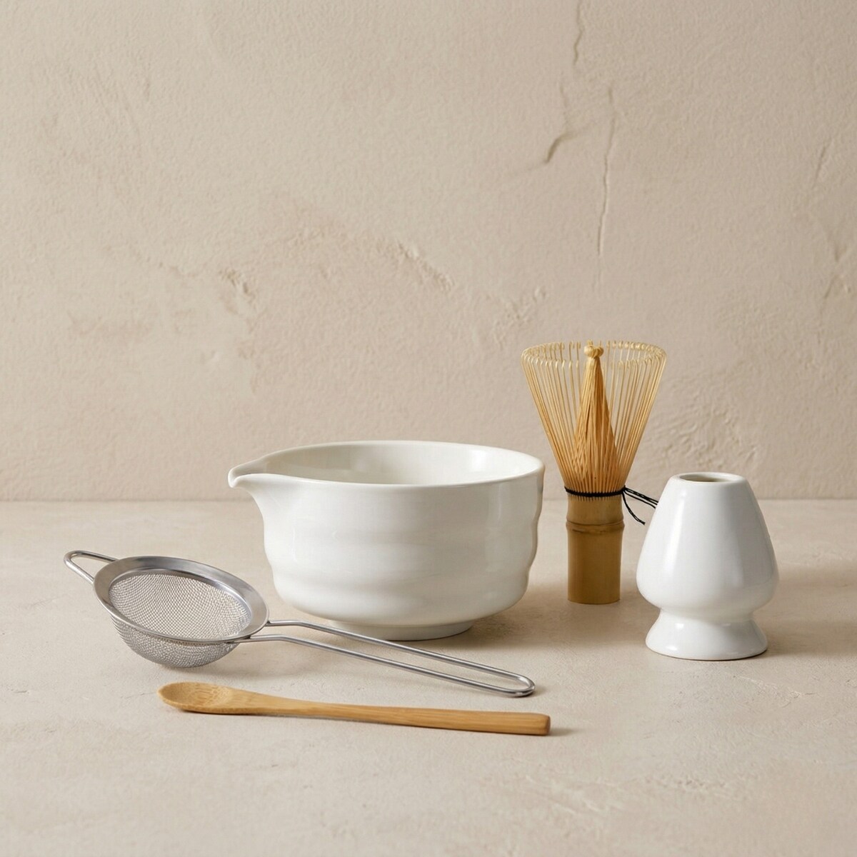 Porcelanowy zestaw do matchy PORCE, 5 częściowy