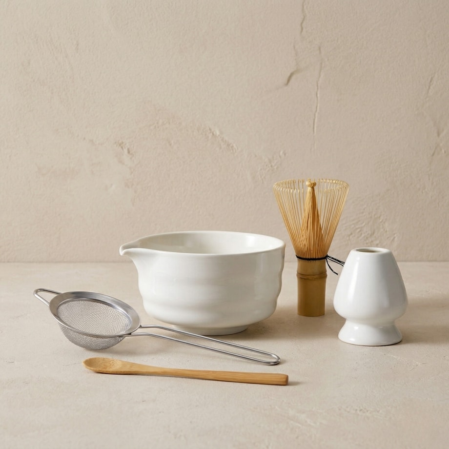 Porcelanowy zestaw do matchy PORCE, 5 częściowy