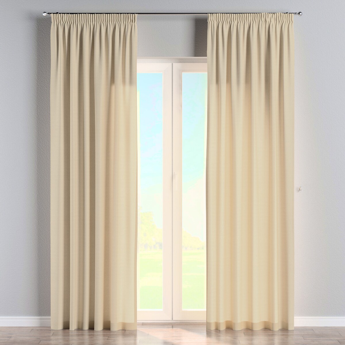 Zasłona na taśmie marszczącej 1 szt. 130x245 waniliowy