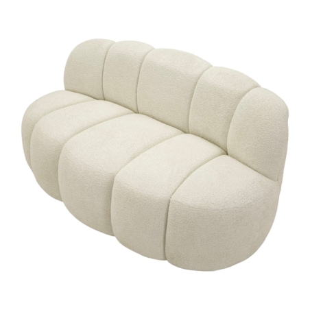 Sofa Ball, kolor biały, poliester i sklejka, 145 x 80 x 69 cm, do salonu, Mauro Ferretti