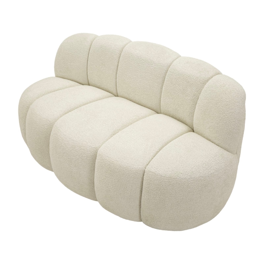 Sofa Ball, kolor biały, poliester i sklejka, 145 x 80 x 69 cm, do salonu, Mauro Ferretti