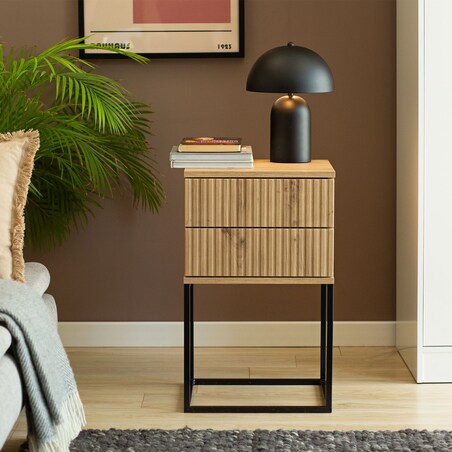 Konsimo RECTUS Zestaw stolików nocnych 2szt.w kolorze dębu artisan