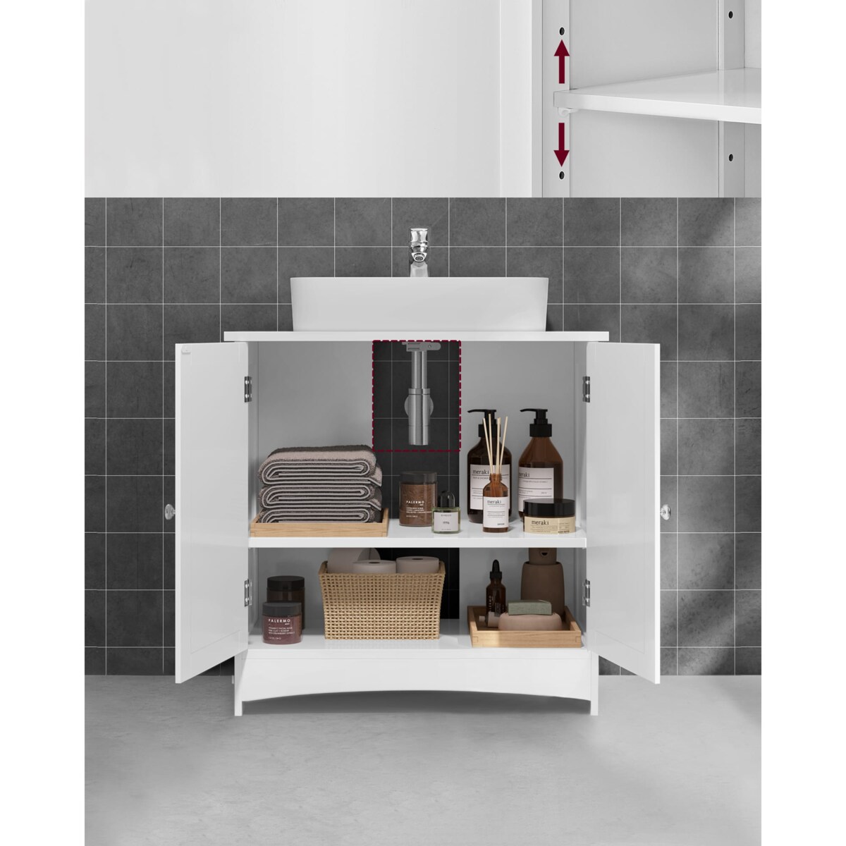 Szafka Łazienkowa 60X30X60 Cm Biały