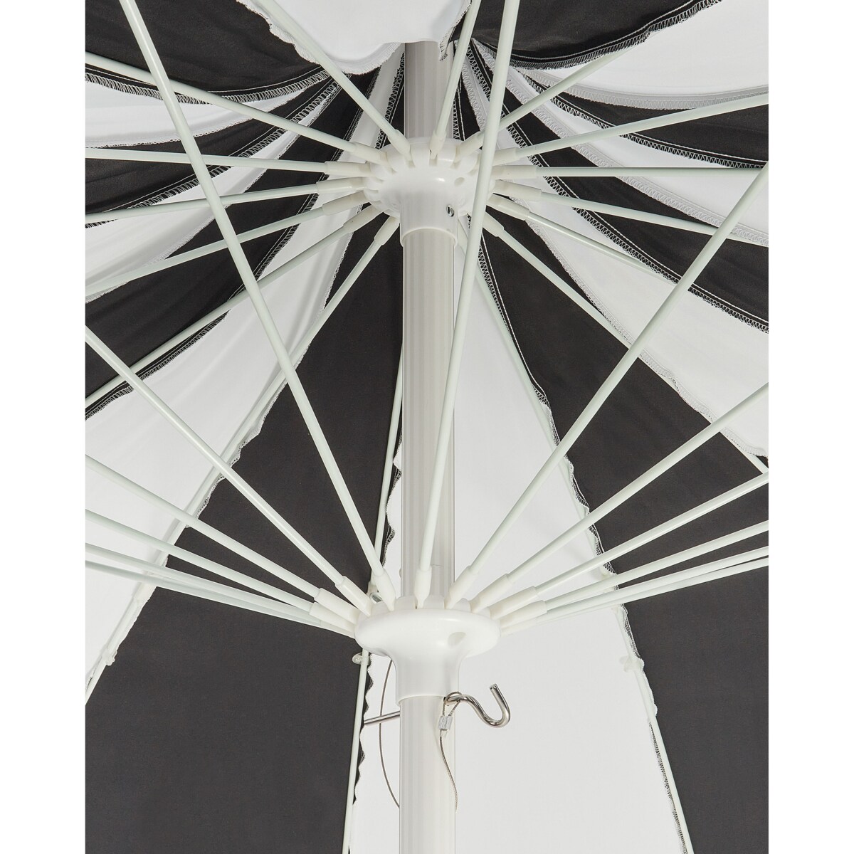 Parasol ogrodowy 245 cm czarno-biały MINOA