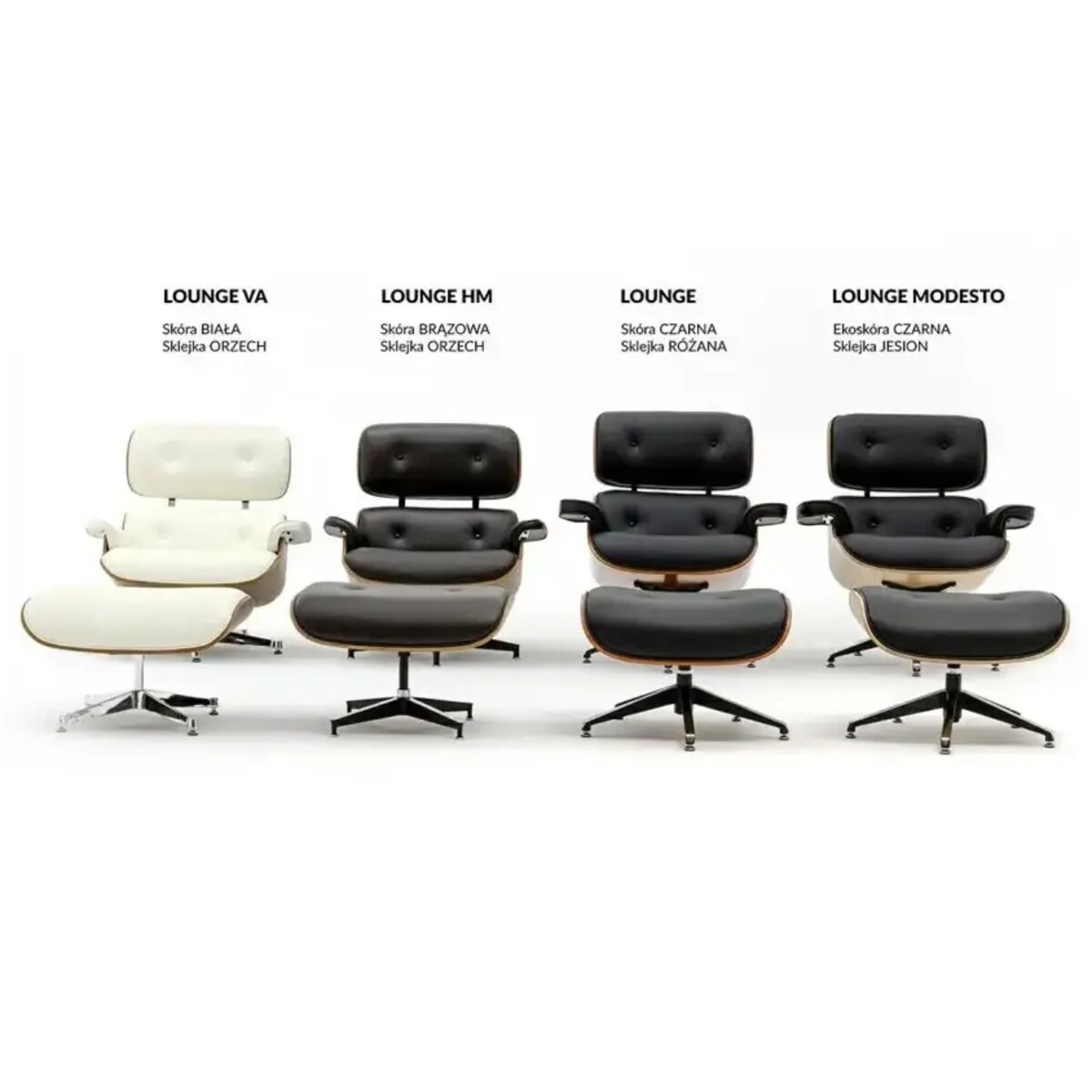 Komfortowy fotel Lounge obrotowy do gabinetu czarny orzech, King Home