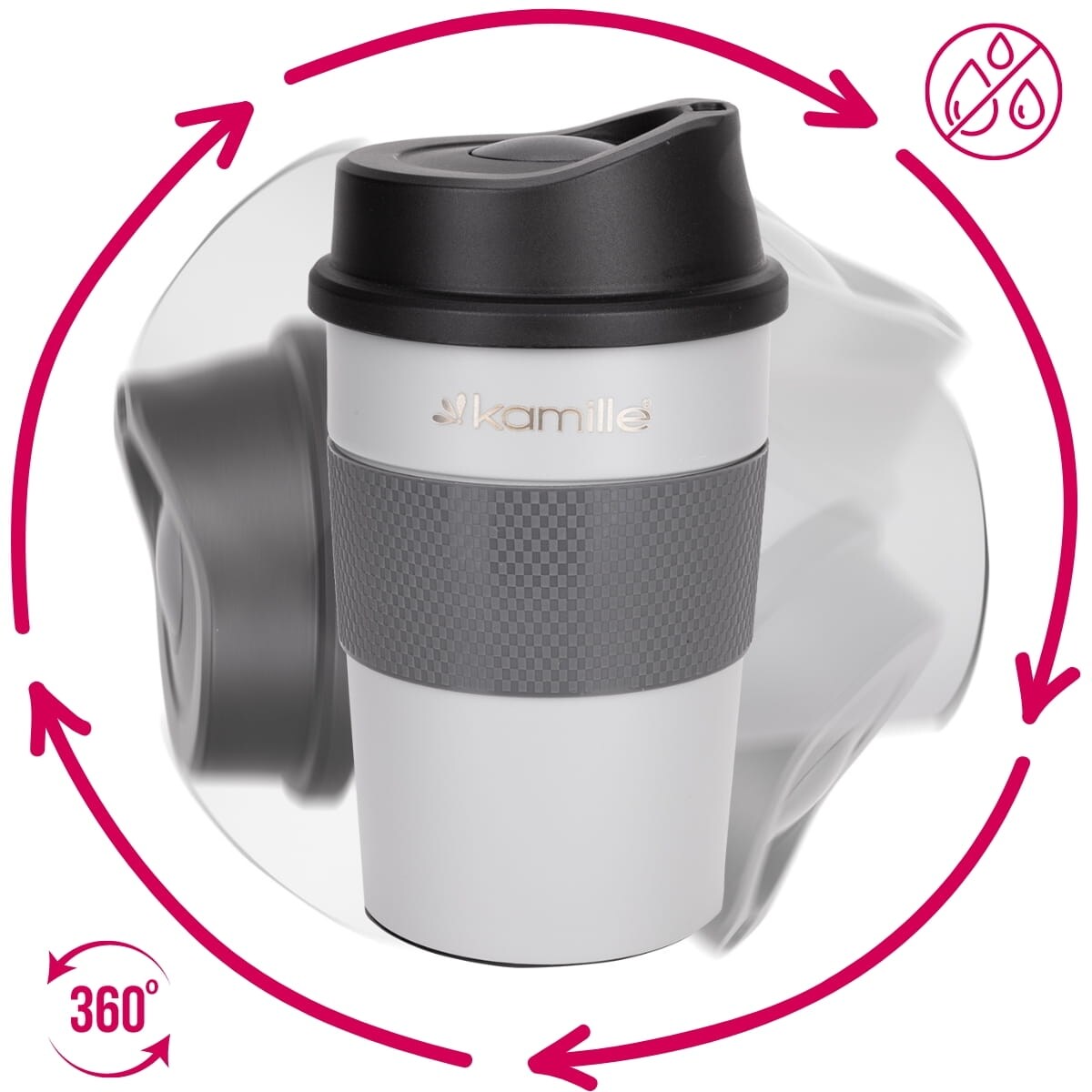 Kubek termiczny na kawę termos na napoje 360ml KAMILLE