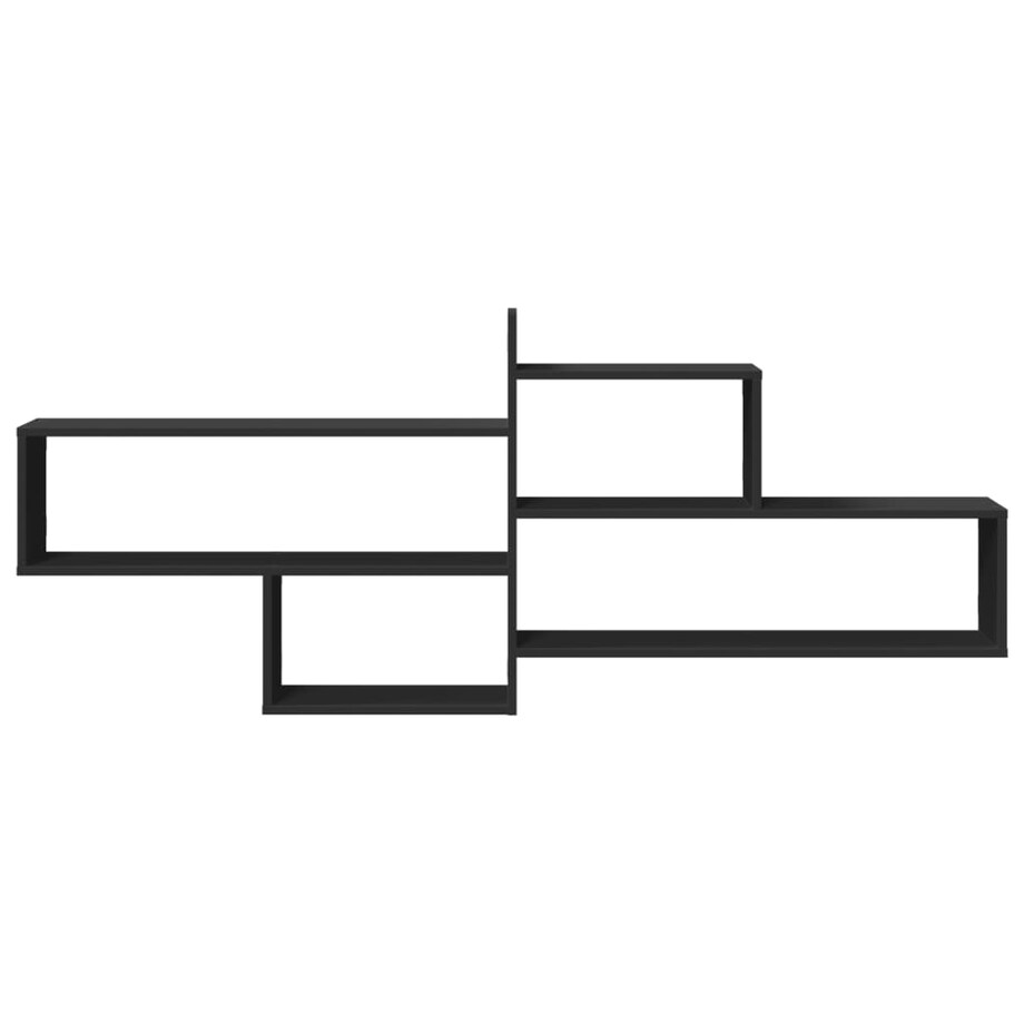 vidaXL Półka wisząca, czarna, 167,5x18x68 cm, materiał drewnopochodny