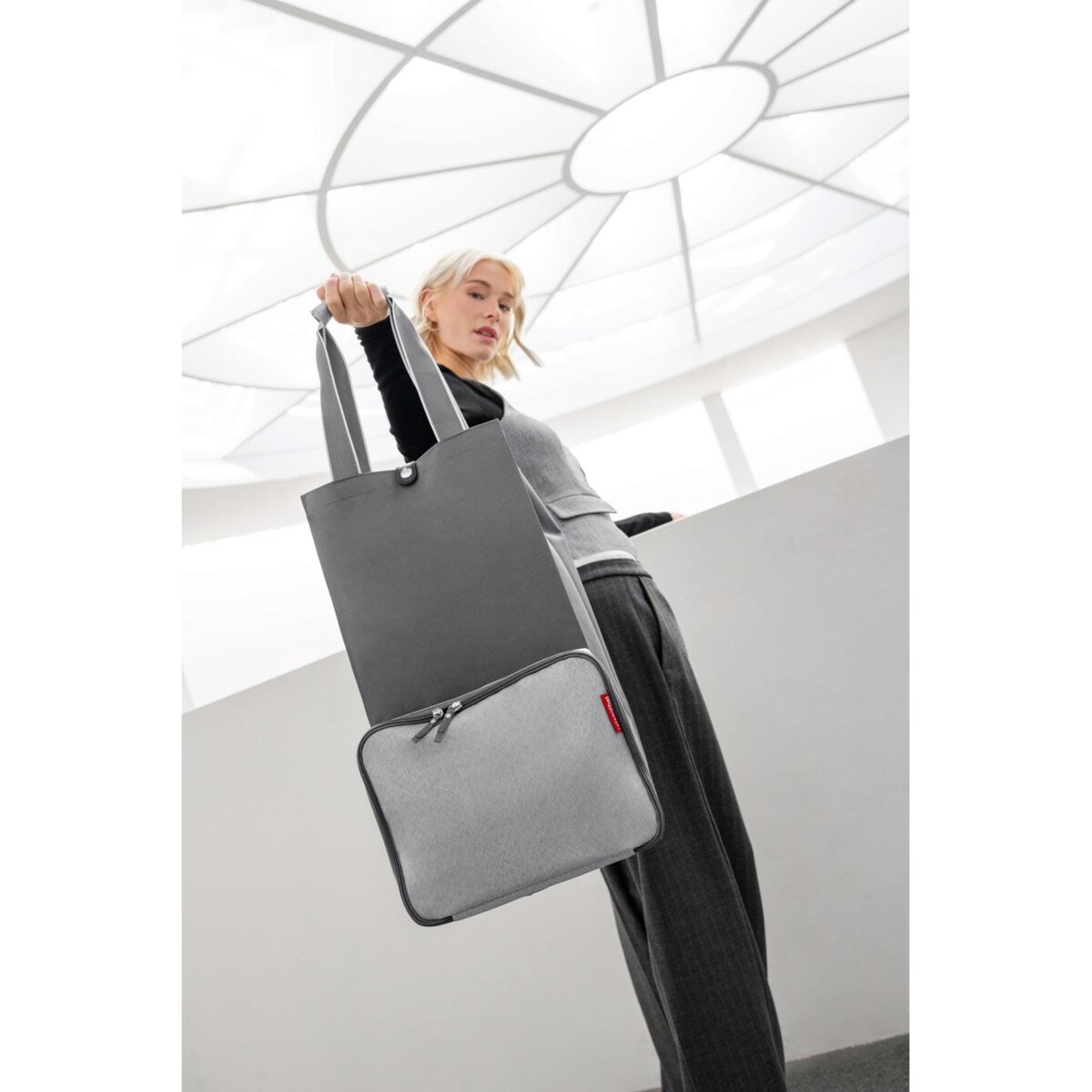 Wózek FOLDABLETROLLEY, herringbone grey