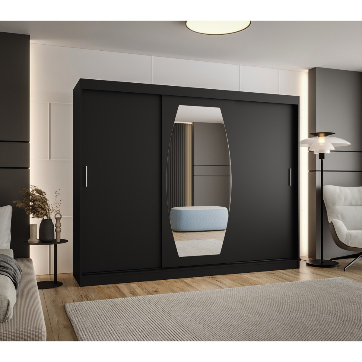 Szafa przesuwna ROSSA 250 czarny