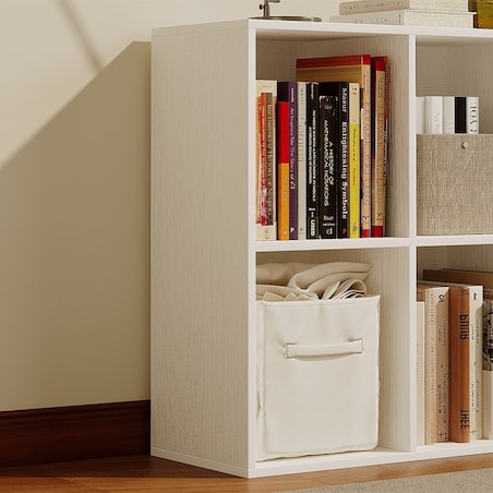 Regał otwarty komoda kostka 4x2 pojemny biały na książki biurowy nowoczesny