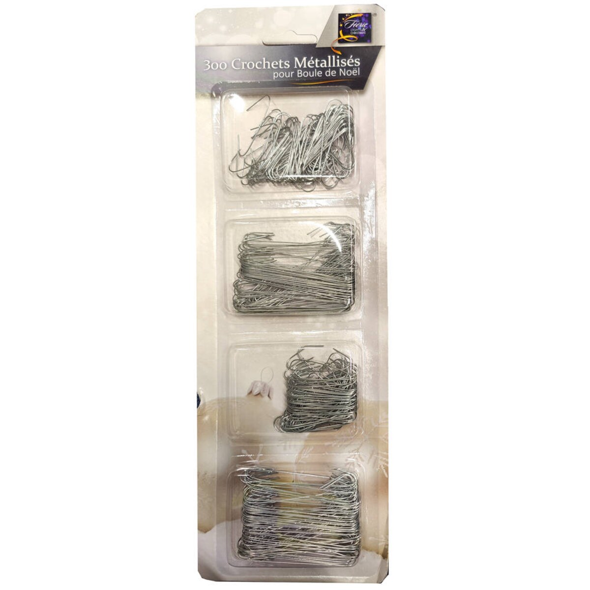 Haczyki do ozdób choinkowych, metal, 300 szt.