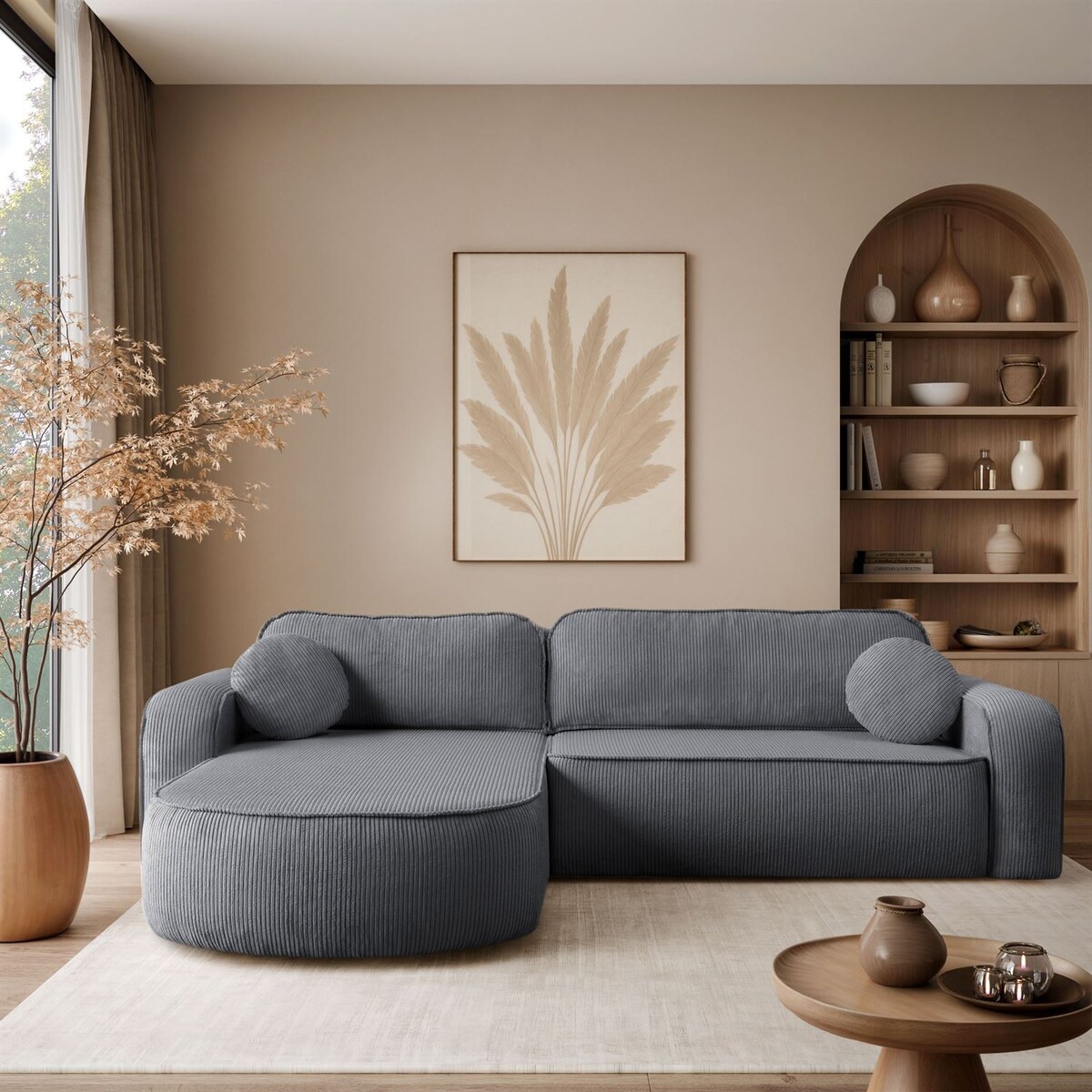 Narożnik VENUS z funkcją spania i pojemnikiem na pościel, Poso 60