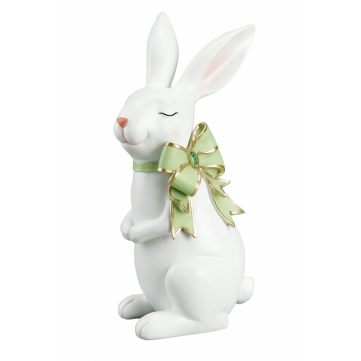 Dekoracja - królik BUNNY z kokardką 37,5x18,5x13,8 cm