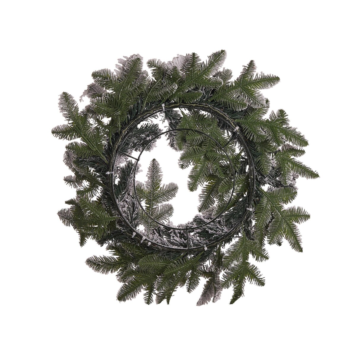 Ośnieżony wieniec świąteczny LED 70 cm biały SUNDO