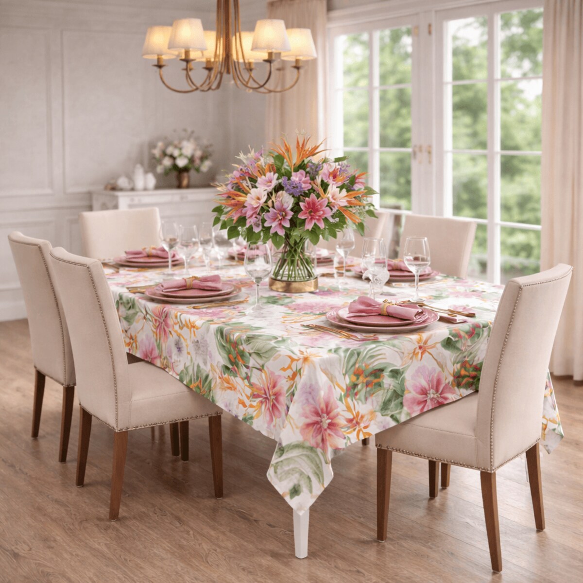 Obrus z motywem strelicji Bird of Paradise – 130 × 250 cm