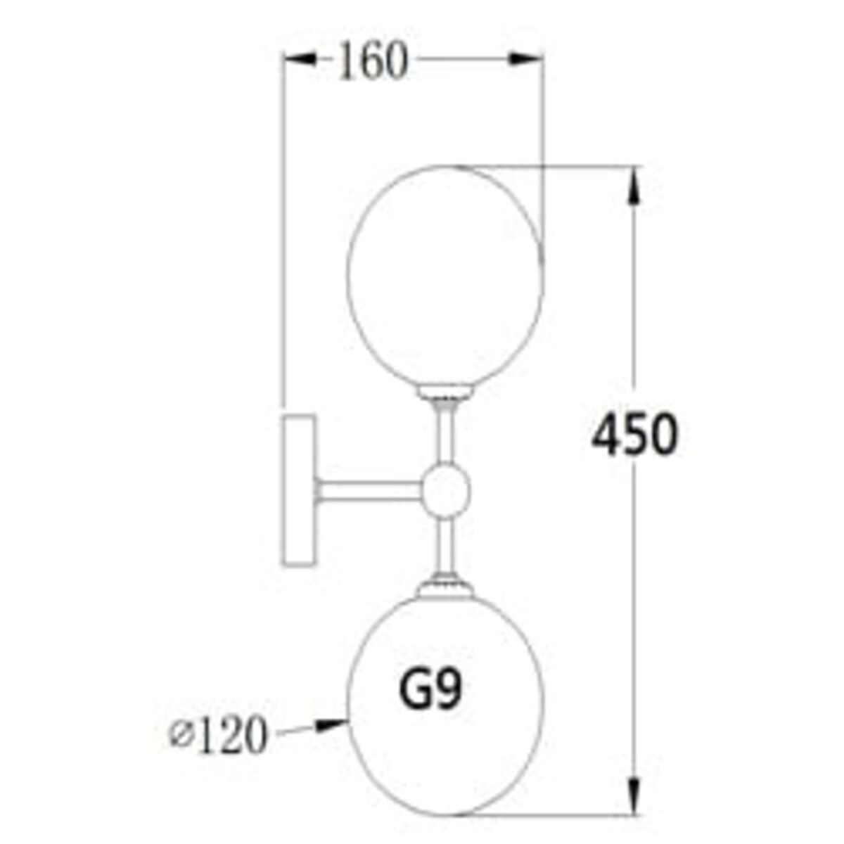 Salonowa lampa ścienna DORADO LP-002/2W L Light Prestige loftowa mleczna złota