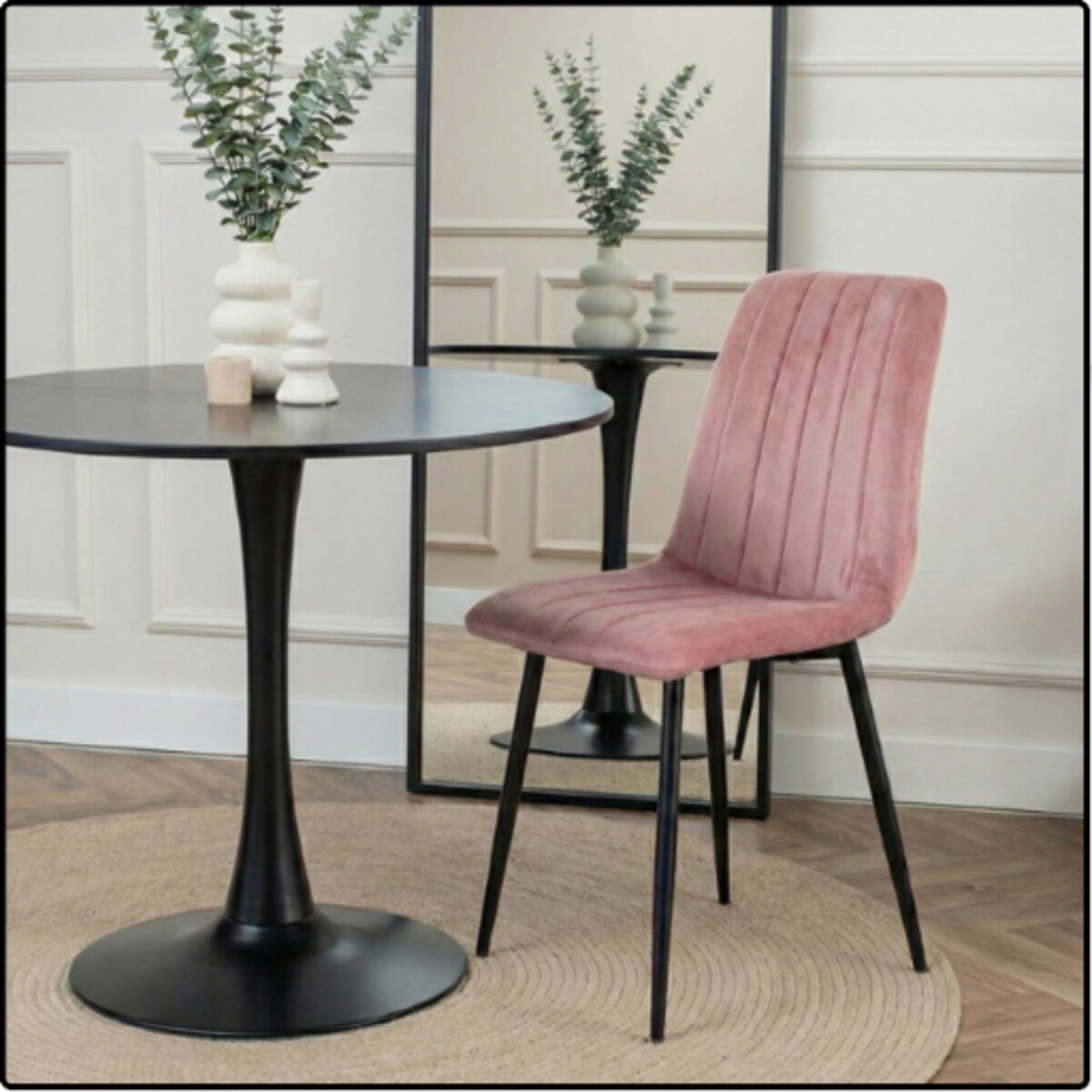 Krzesło welurowe pikowane tapicerowane metalowe nogi do jadalni salonu loft