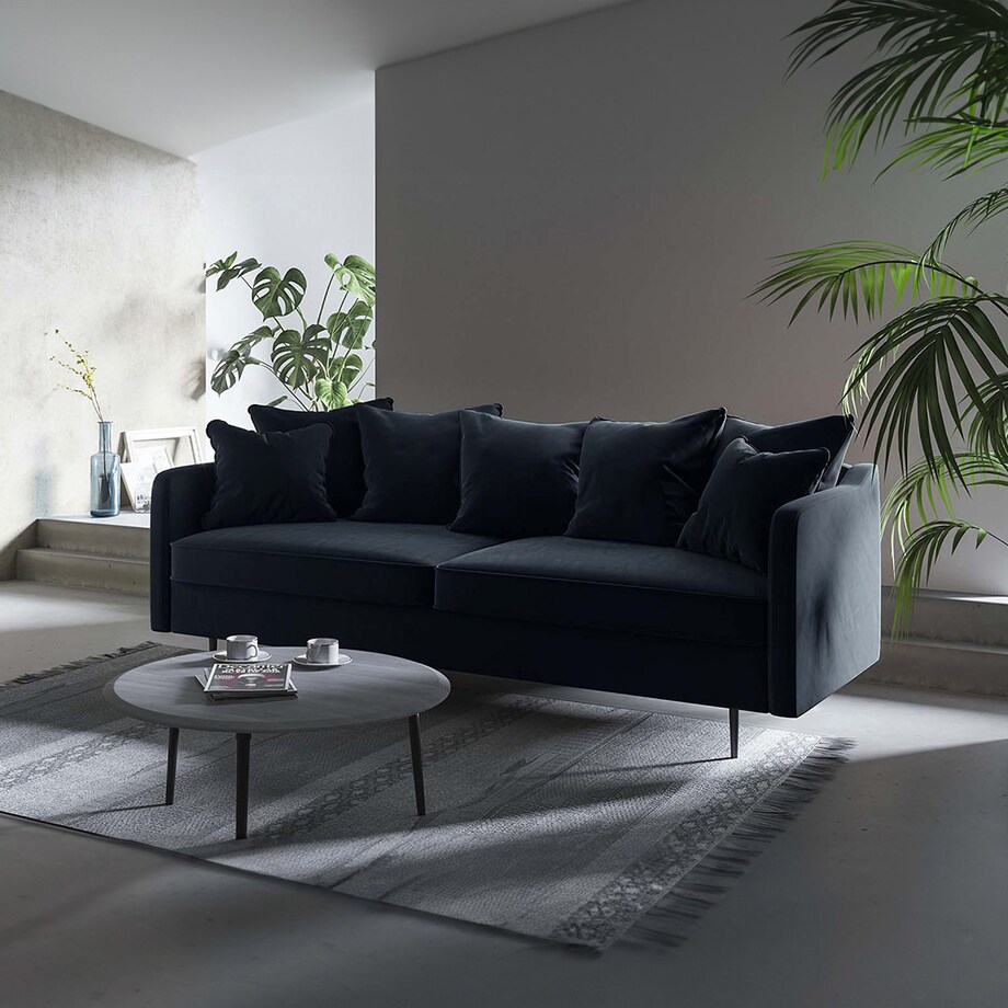 Esme 3-osobowa sofa - ciemnoniebieska