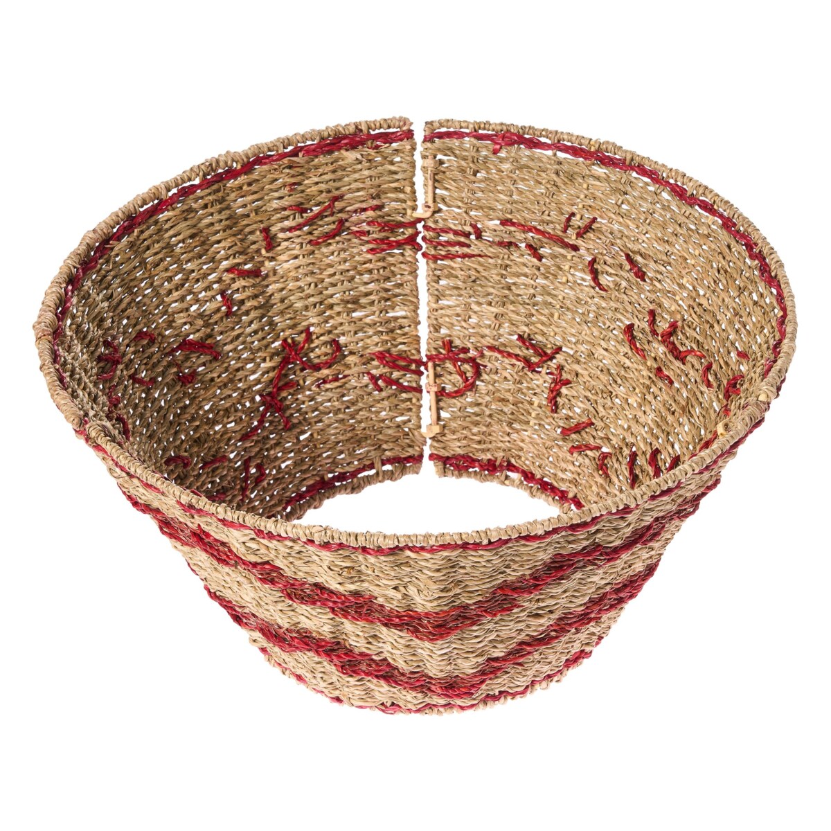 Osłonka pod choinkę HIVER Trawa morska Czerwony 43 cm