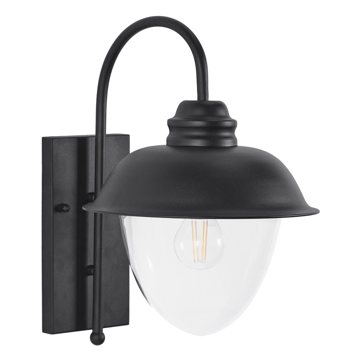 Lampa ścienna zewnętrzna czarna BANKA