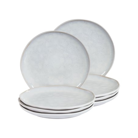 Zestaw 8 dużych talerzy SESAME Kamionka Jasnoszary