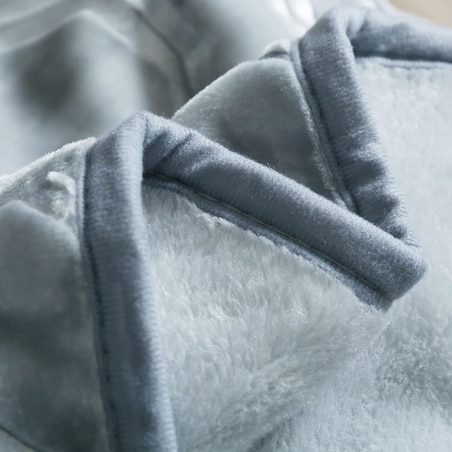 Gruby Szary Koc Akrylowy 160 x 200 Vito miękki Ciepły na Kanapę Łóżko Spania