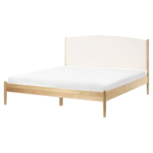 Łóżko Drewno sosnowe CLAIRAC 160 x 200 cm Jasnobrązowy