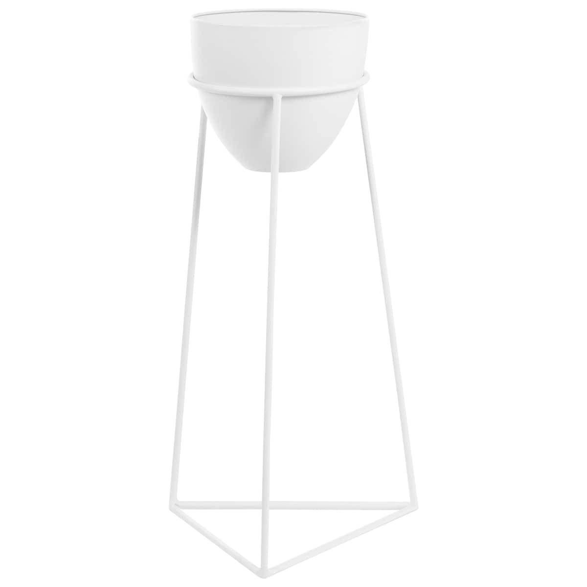 Donica na nóżkach LIPARIS 30 cm Metal Biały