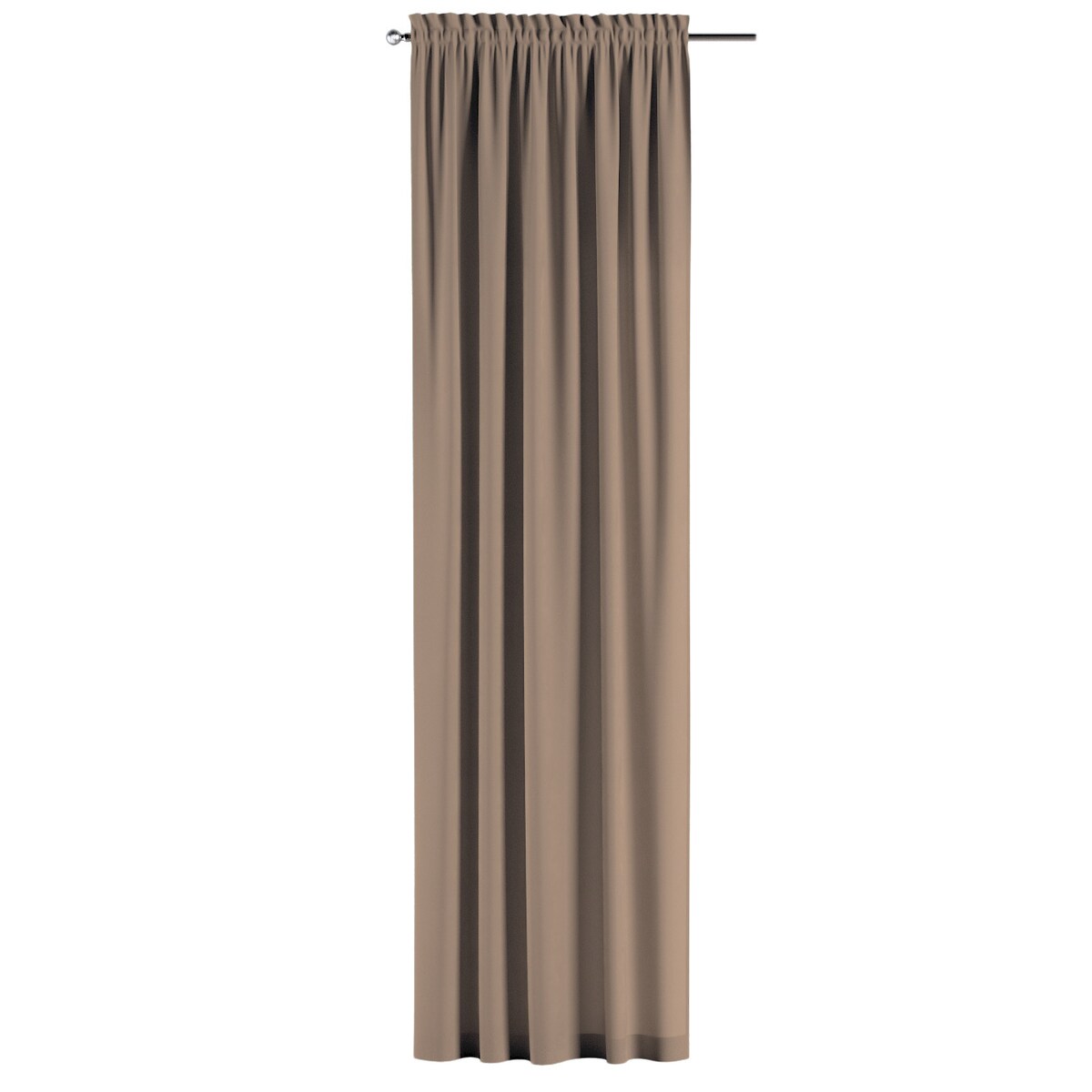 Zasłona na kanale z grzywką 1 szt. 130x245 mocca