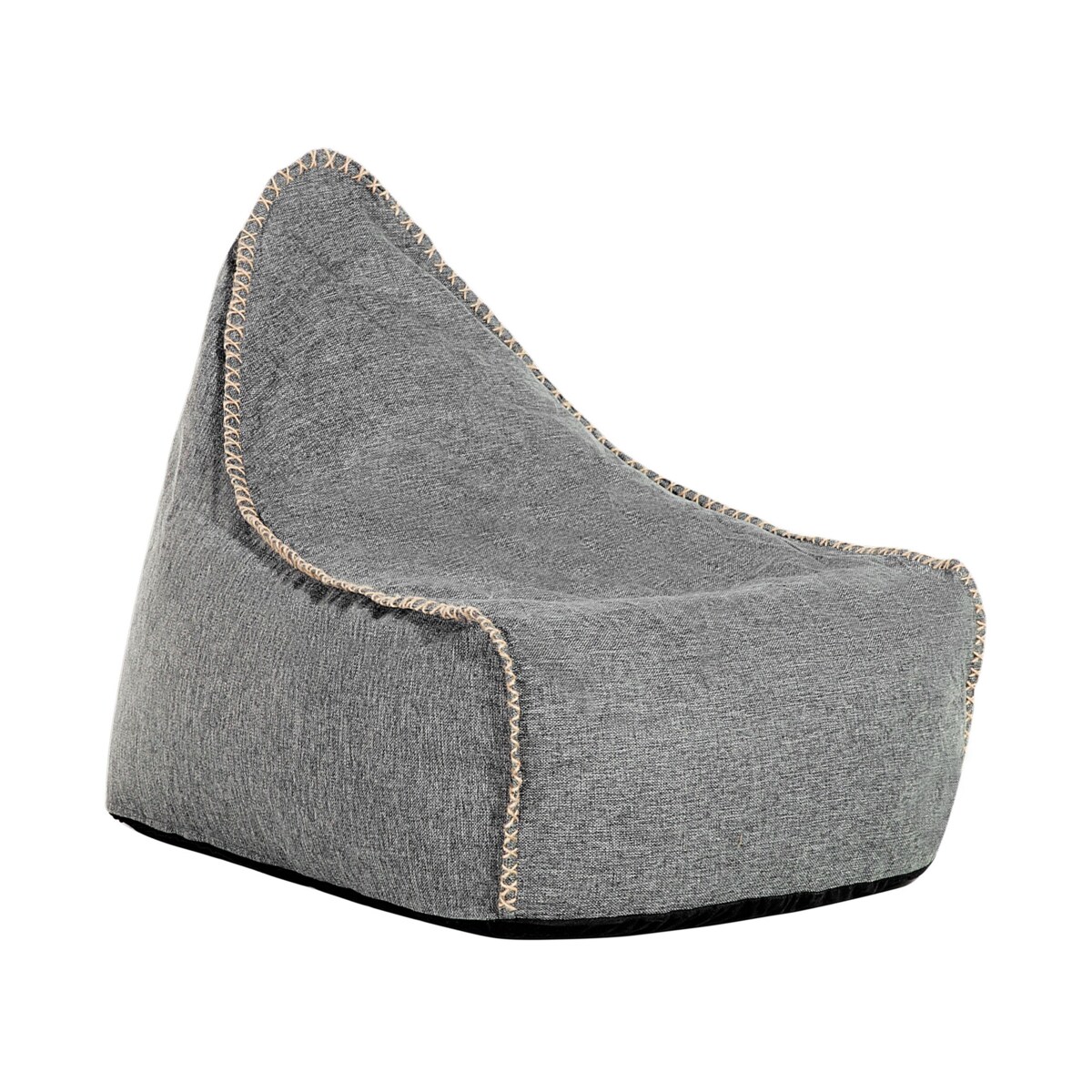 Pufa fotel szary LINEN DROP