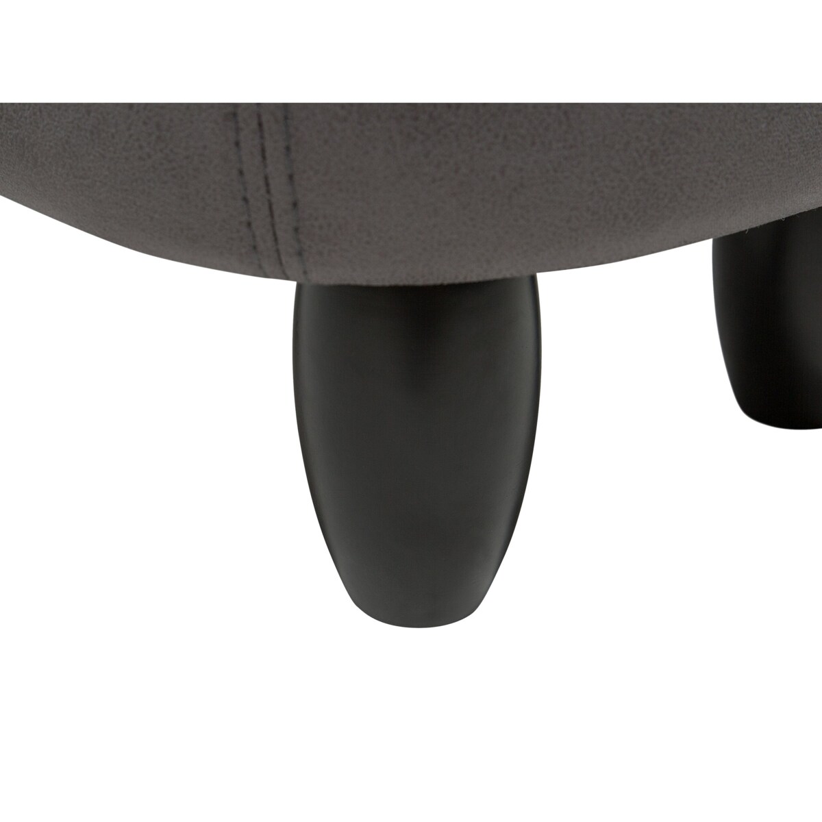 Pufa zwierzak ze schowkiem ekoskóra ciemnoszara ELEPHANT