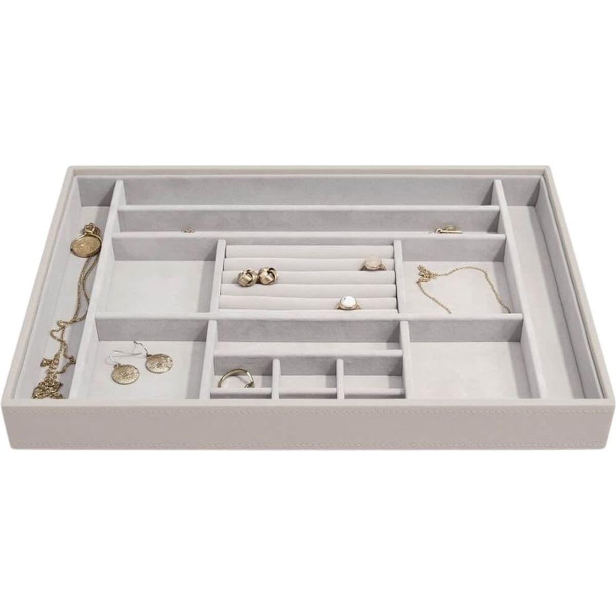 Szkatułka na biżuterię Stackers 16 komorowa supersize taupe