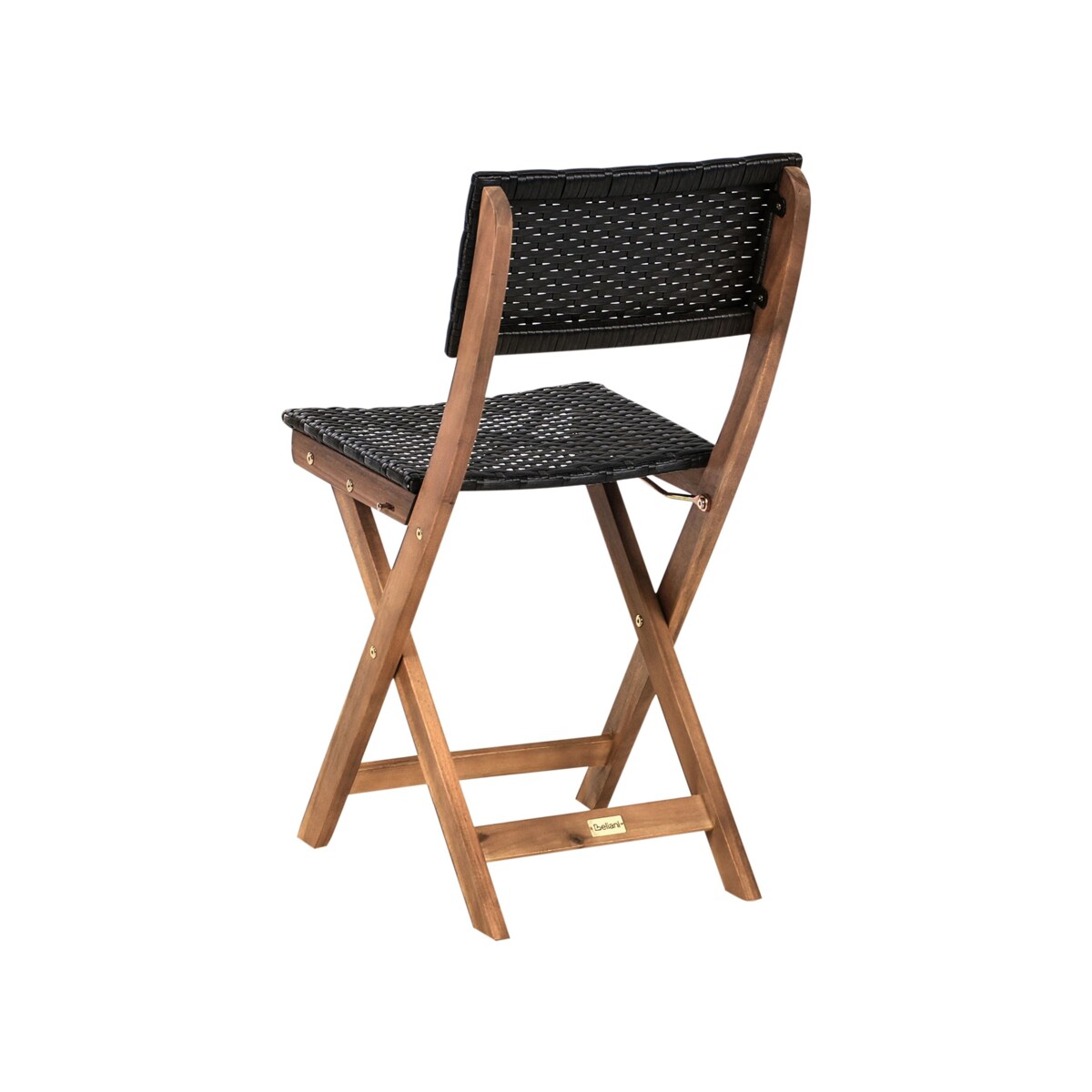 Zestaw mebli balkonowych RIVAROTTA Drewno akacjowe Brązowy/ czarny