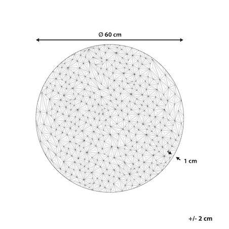 Dekoracja ścienna MOSCAVIDE Metal 60 cm Srebrny