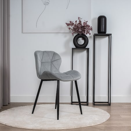 Krzesło tapicerowane do salonu skandynawskie nowoczesne szare