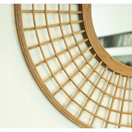 LUSTRO STYL BOHO bambusowe k. naturalny śr. 80cm