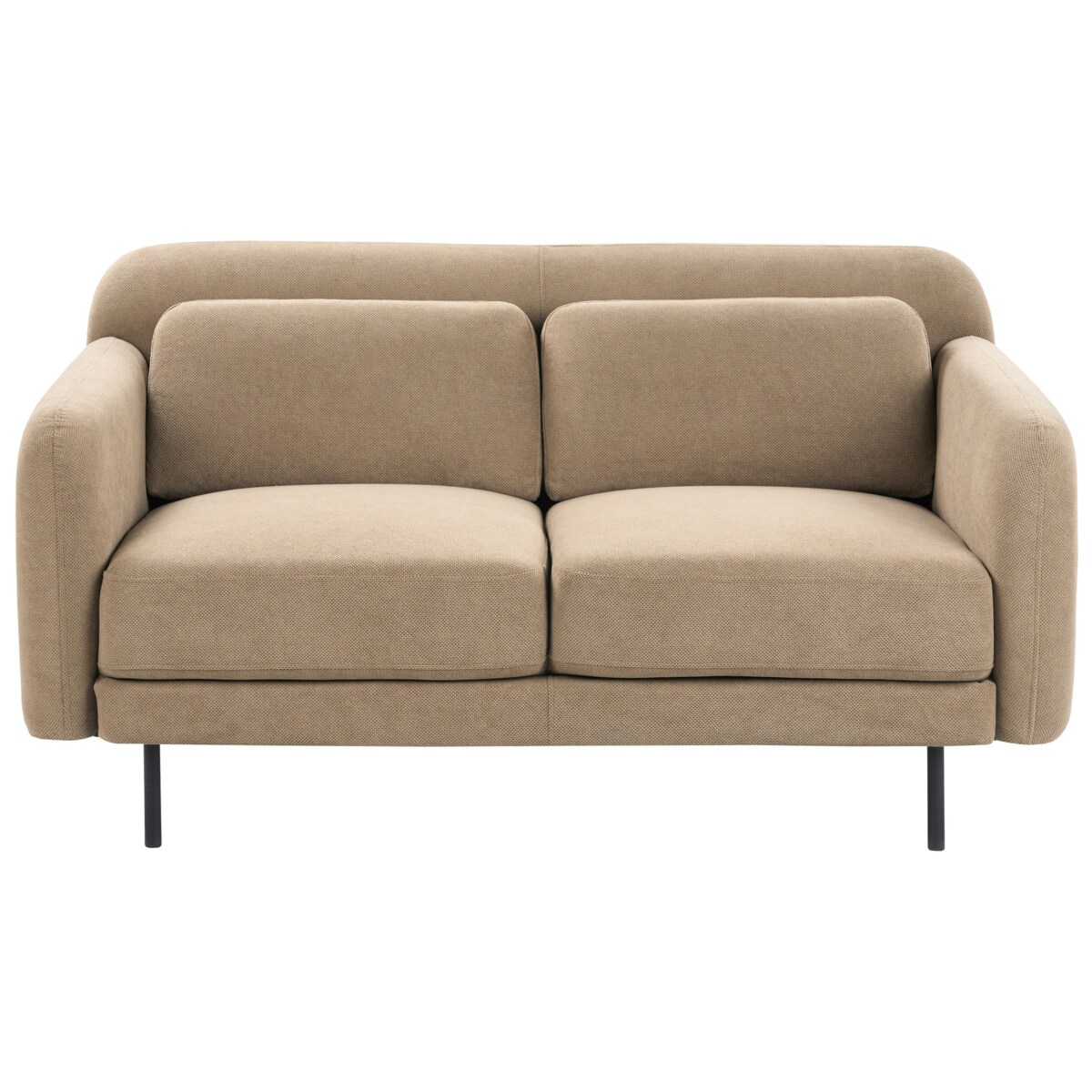 Sofa 2osobowa klasyczna tapicerka brązowy Liland