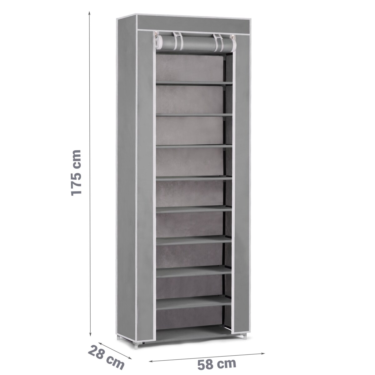 Szafa tekstylna regał na buty duża 10 półek Massido