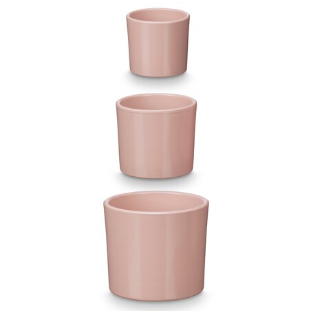 Doniczki ceramiczne, 3 sztuki, Ø 14, 17, 22 cm