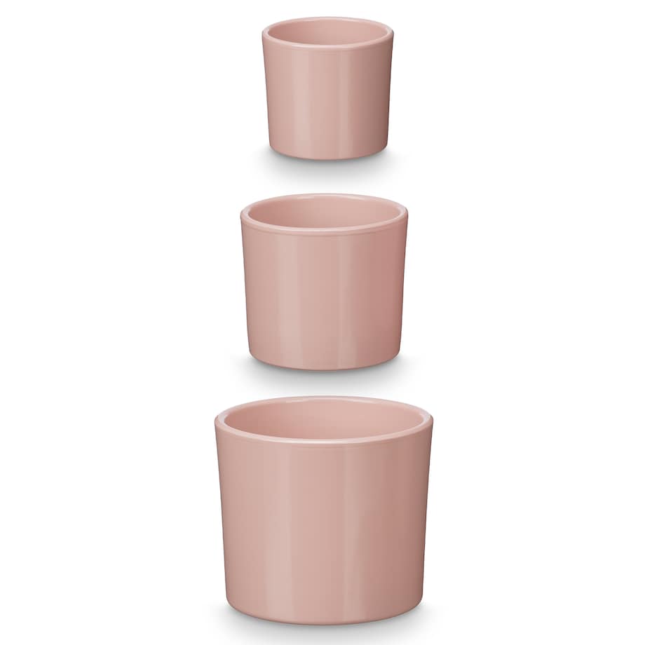 Doniczki ceramiczne, 3 sztuki, Ø 14, 17, 22 cm