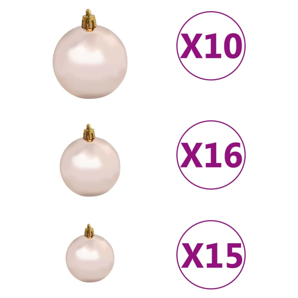 vidaXL Sztuczna choinka z lampkami i bombkami, zielona, 240 cm