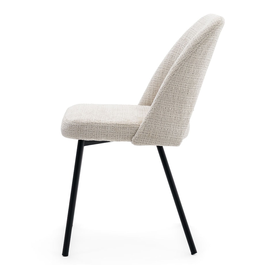 Krzesło tapicerowane MILO jasny beż do salonu jadalni kuchni