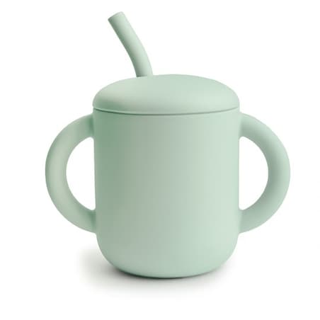 Mushie Kubek ze słomką 175 ml Cambridge Blue