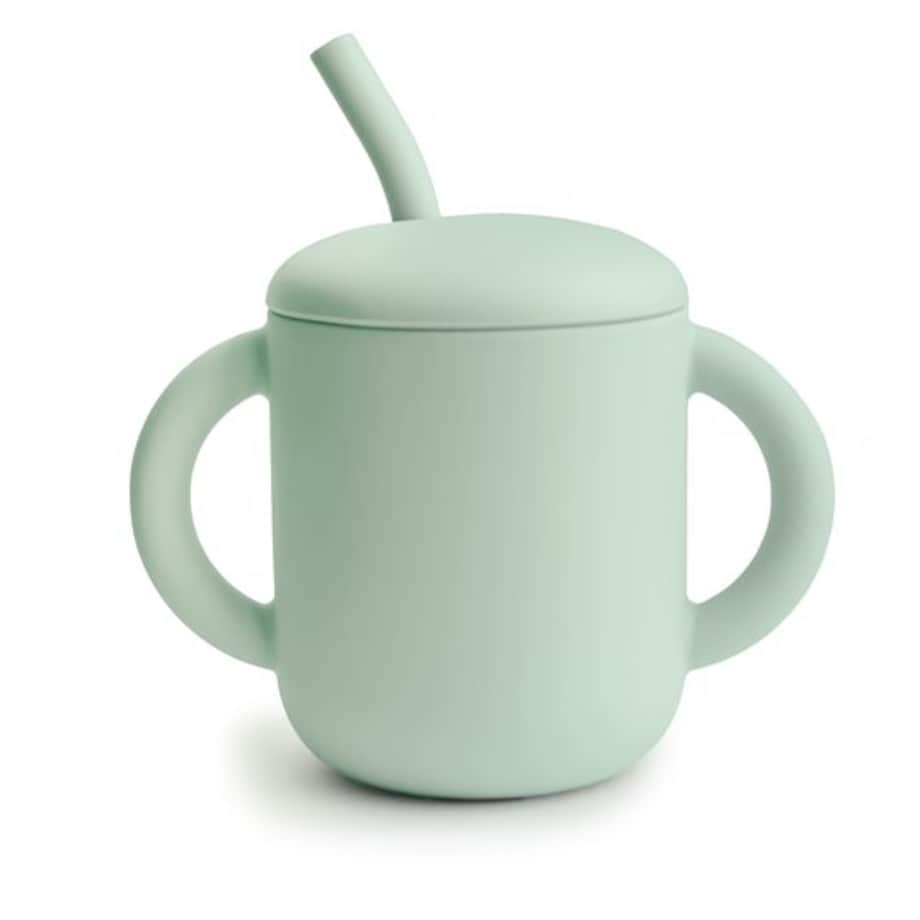 Mushie Kubek ze słomką 175 ml Cambridge Blue