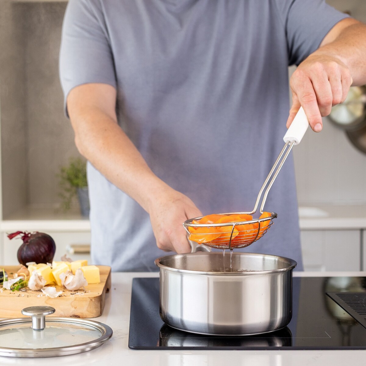 KitchenAid chiński cedzak Porcelain White