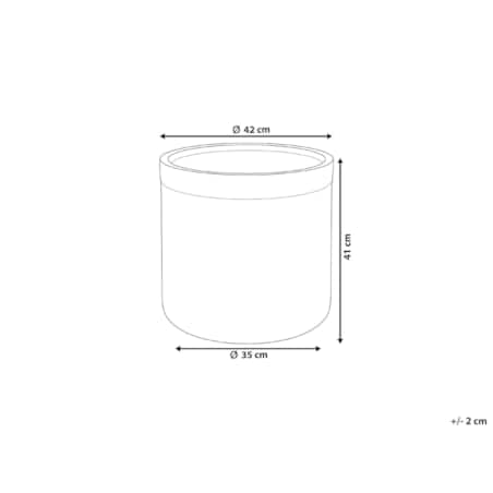Doniczka 42x 42 x 41 cm czarna SAMOS