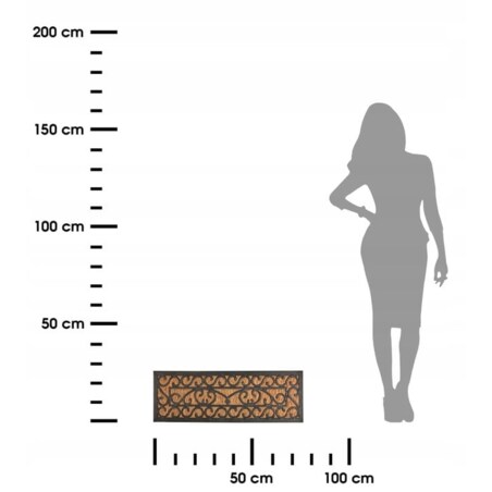 Kokosowa wycieraczka wejściowa gumowa zewnętrzna gumowa mata ogród taras