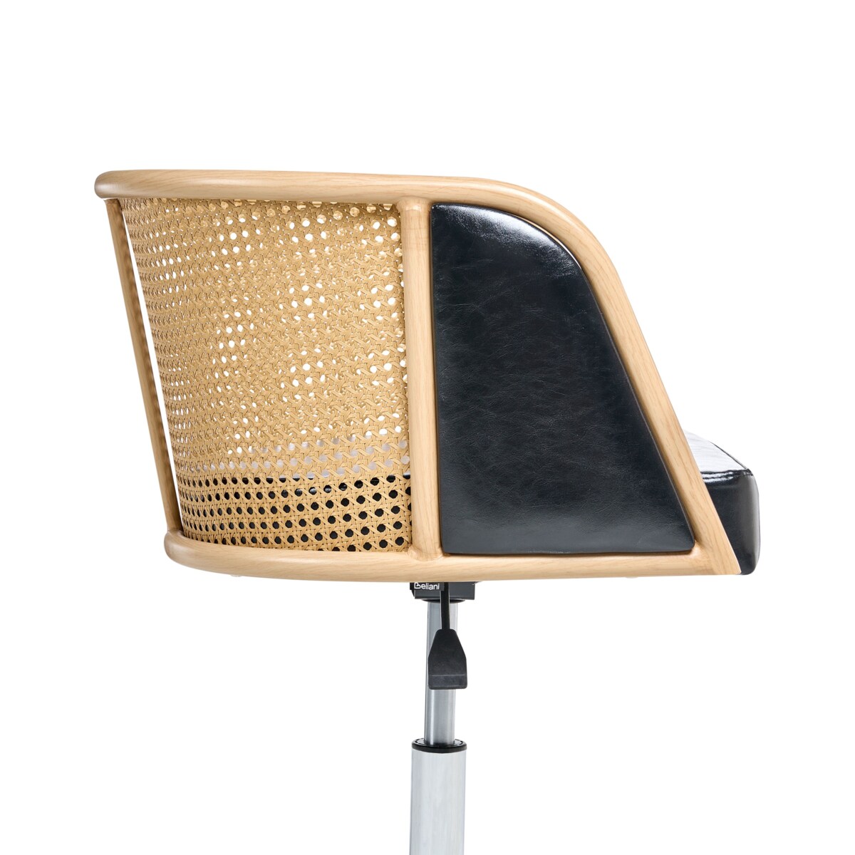 Krzesło obrotowe ELKHART Ekoskóra Czarny