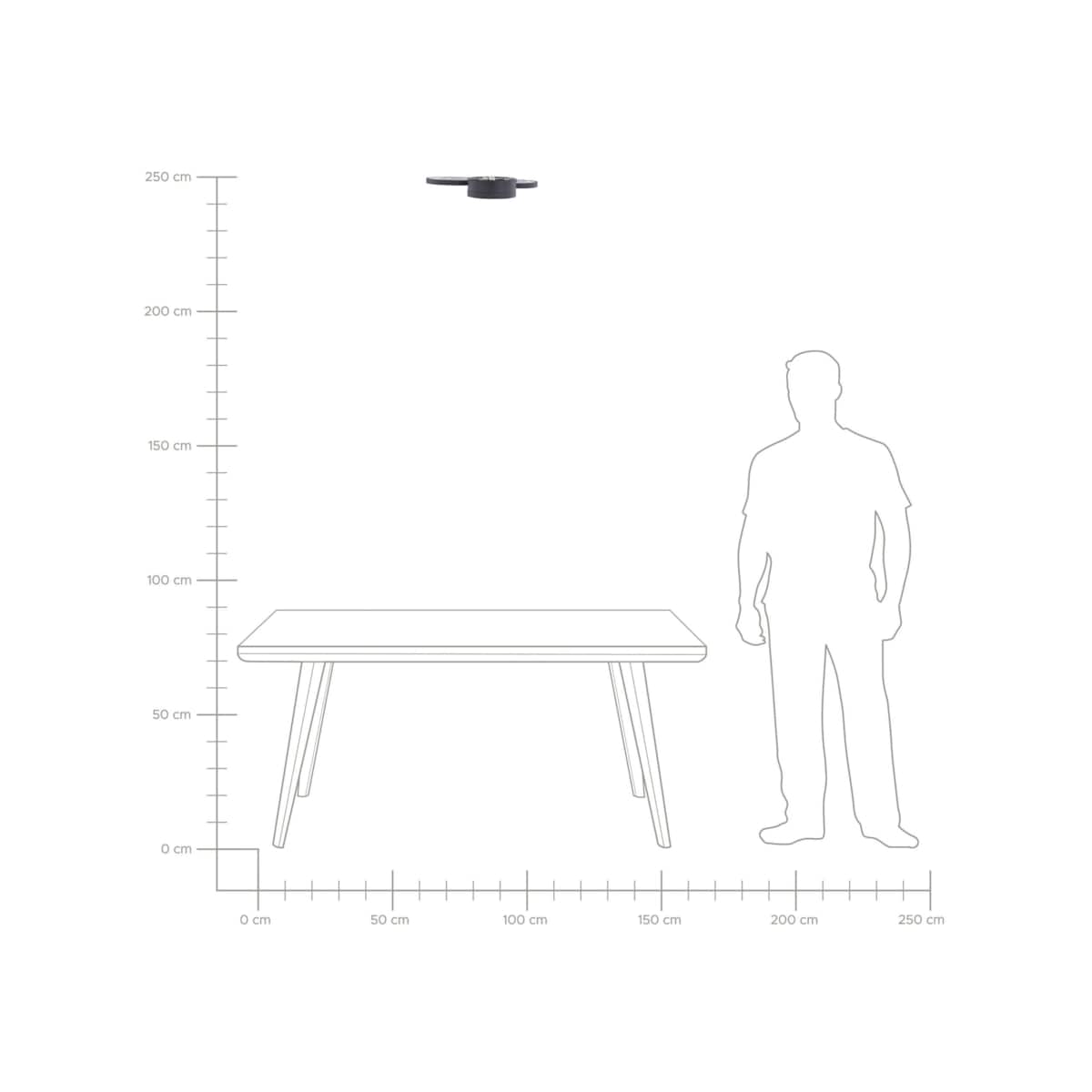 Lampa sufitowa LED metalowa czarna AGNAT