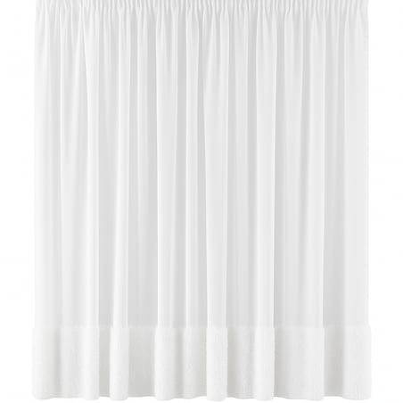 firana "lumiere 3d" z szyfonu biała | 400x160 taśma